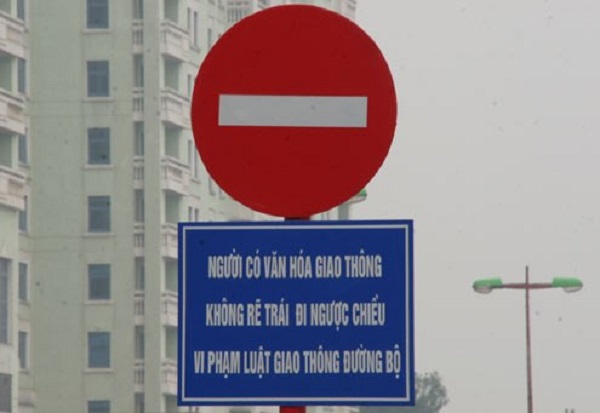 biển báo cấm đi ngược chiều