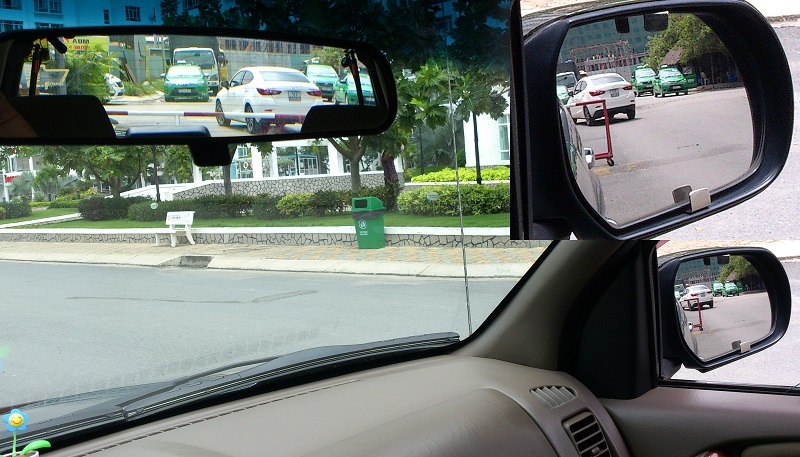 Chỉnh gương chiếu hậu ô tô như thế nào để tránh điểm mù