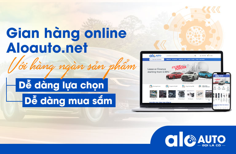 Website mua sắm của Alo Auto với hàng nghìn mẫu mã sản phẩm, đầy đủ hình ảnh, thông tin sản phẩm
