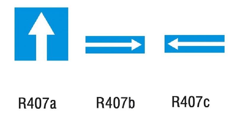 Biển báo chỉ dẫn đường 1 chiều R407a, R407b, R407c