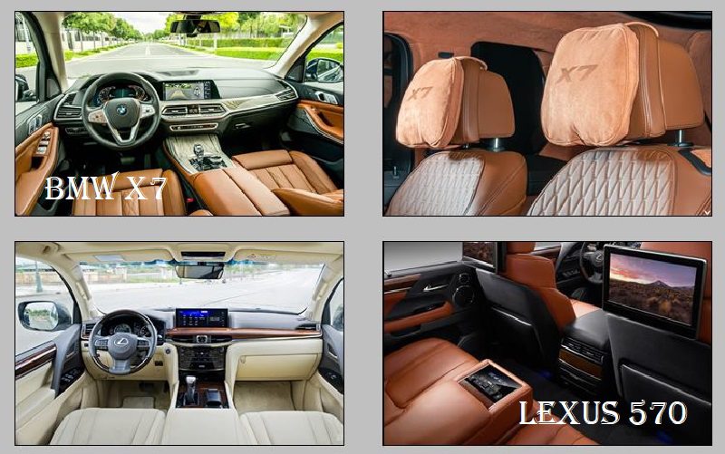 So sánh tiện nghi trên BMW X7 và Lexus 570