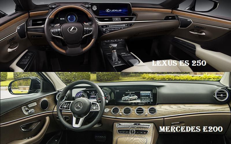 So sánh Lexus ES 250 và Mercedes E200 về nội thất